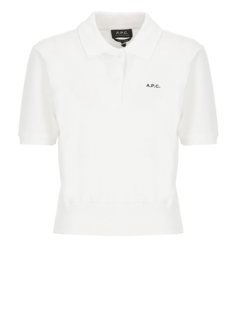 A.P.C. Cropped Short-Sleeved Cotton Polo