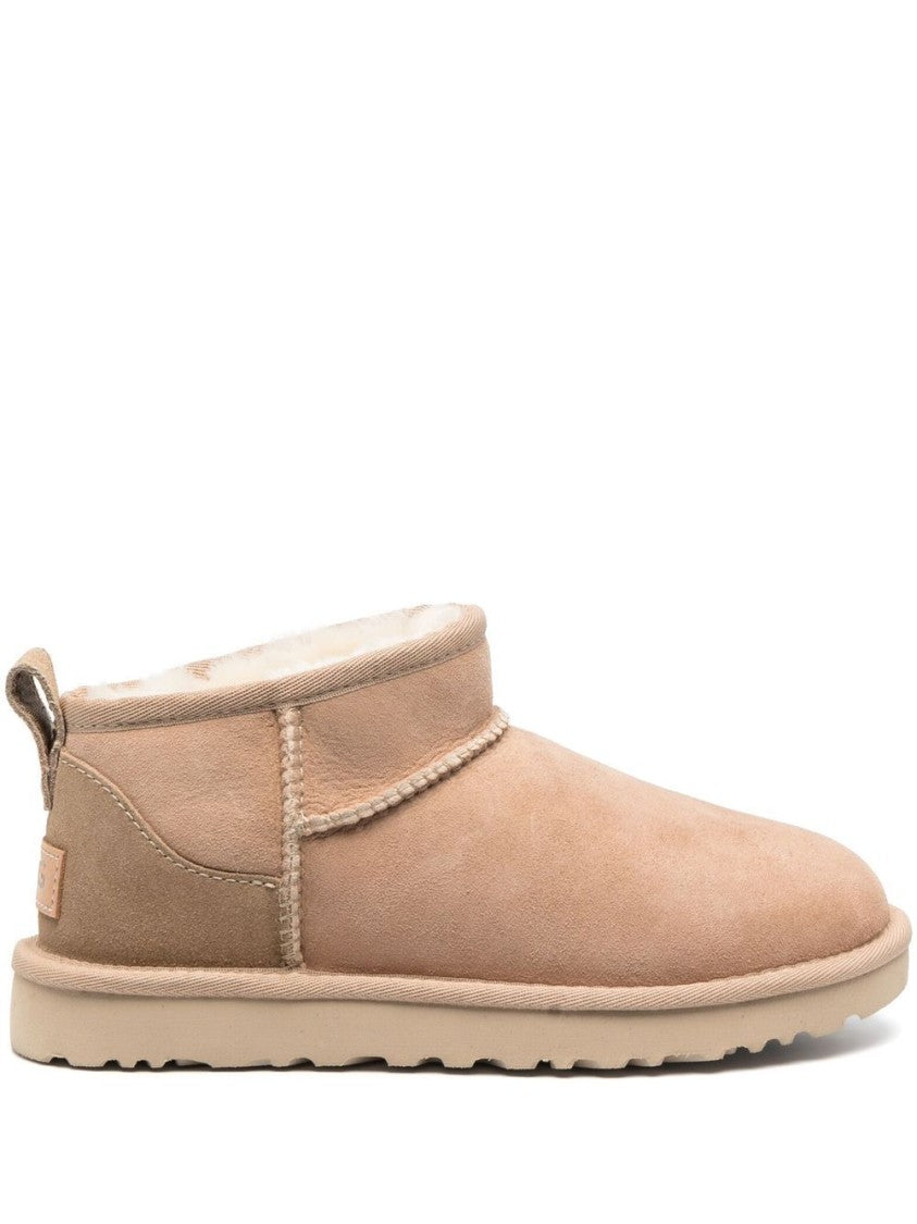 Ugg Low-Cut Beige Calf Leather Boots