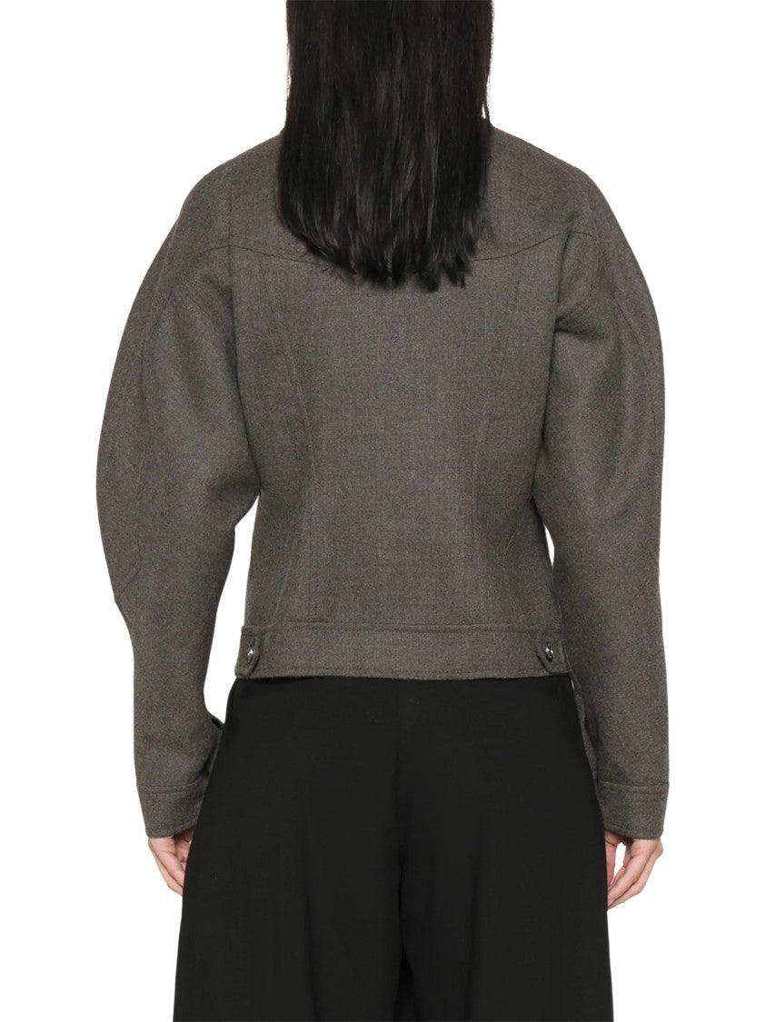 Max Mara Brown Single-Breasted Flap Pocket Jacket