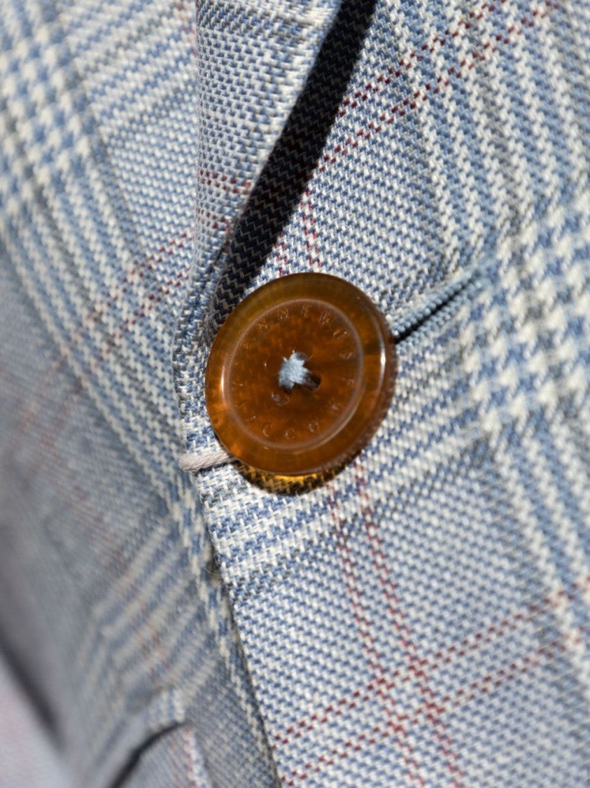 Vivienne Westwood Checked Design Grey Jacket With Peaked Lapels