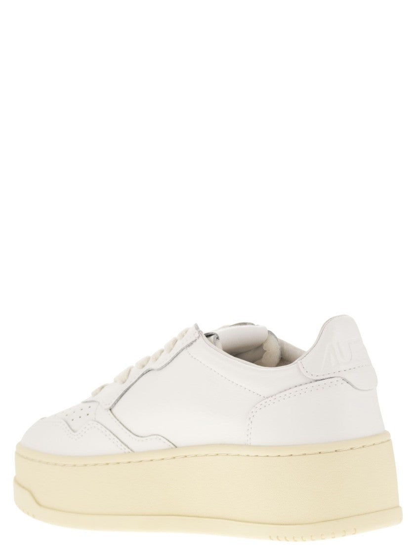 Autry Medalist Platform - Leather Trainers