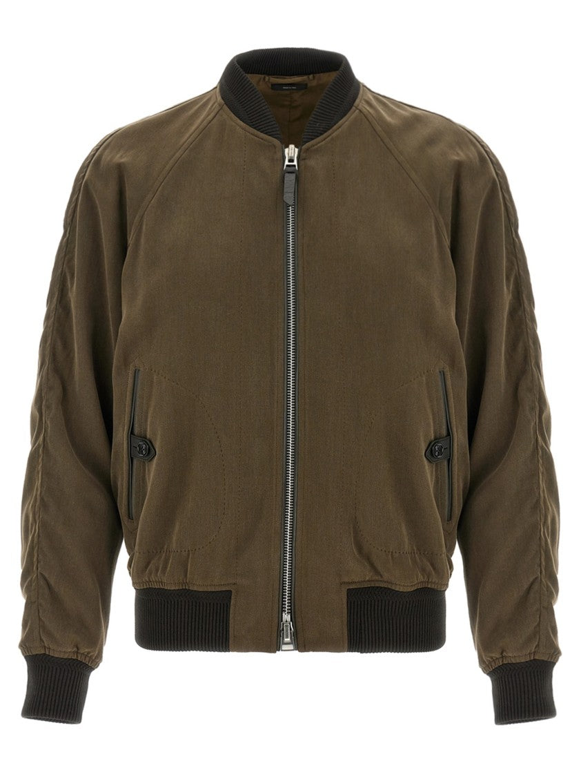 Tom Ford Gabardine Fluid Bomber Jacket