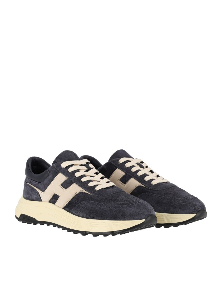 Hogan Hyperlight Suede-Leather Low-Top Sneakers