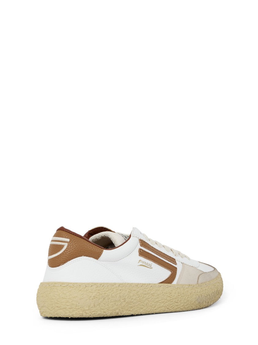 Puraai Classic Vintage-Style Sneakers In Vegan Leather