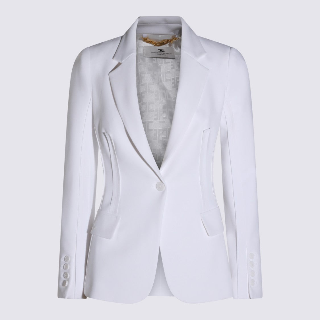 Elisabetta Franchi Tailored Ivory Blazer