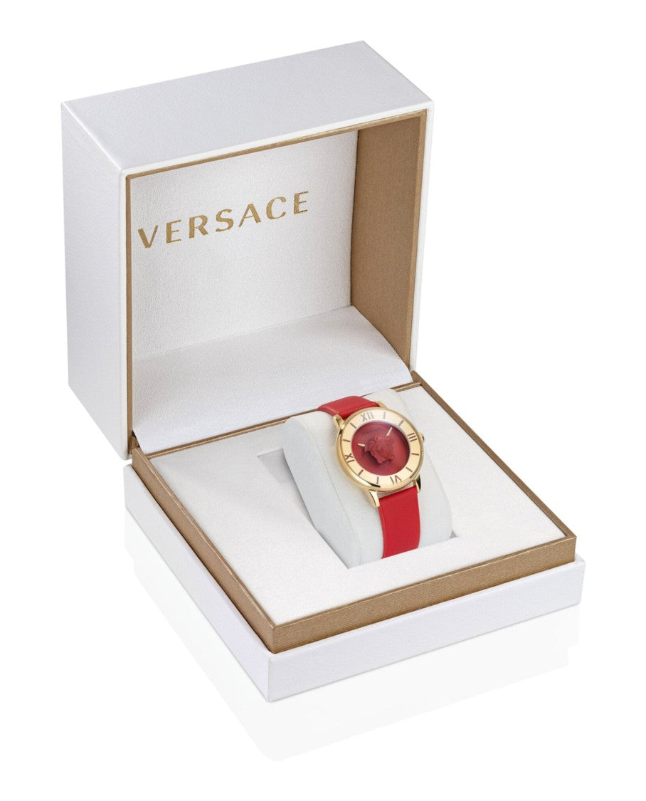 Versace La Medusa Leather Watch