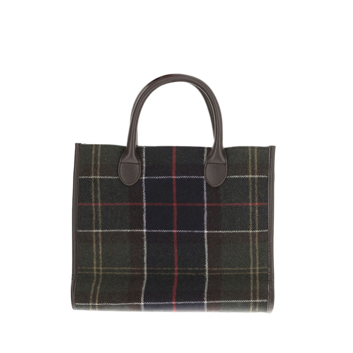 Barbour Multicolor Checked Wool-Blend Shoulder Bag