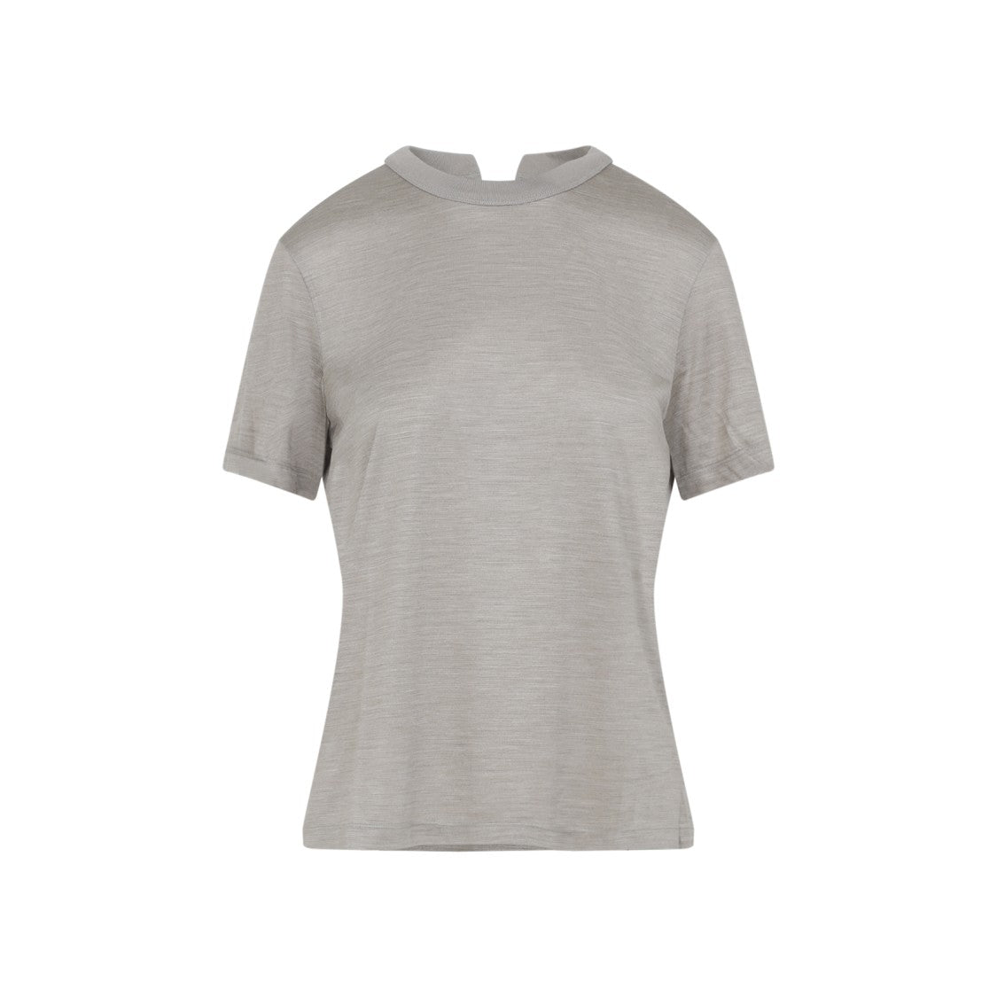 Carven Gray Fitted Silk T-Shirt