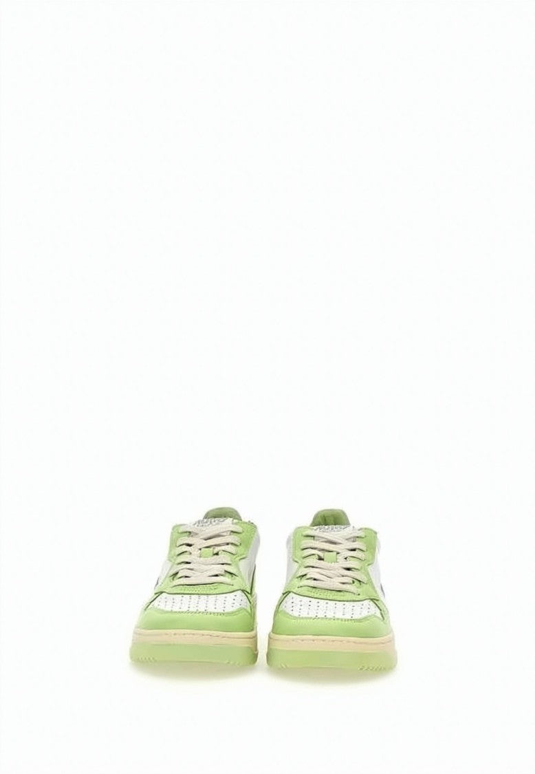 Autry Low-Top Leather Sneakers With Perforated Toe Box