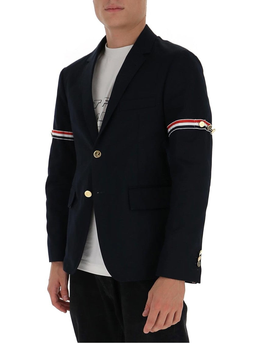 Thom Browne Classic Tailored Blazer With Distinctive Arm Bands