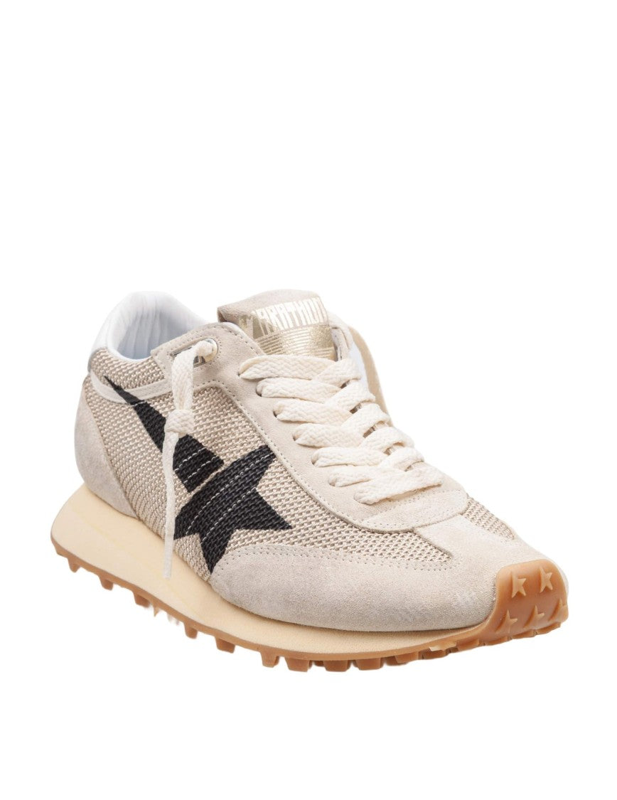 Golden Goose Running Marathon In Fabric And Suede Color Beige And Black