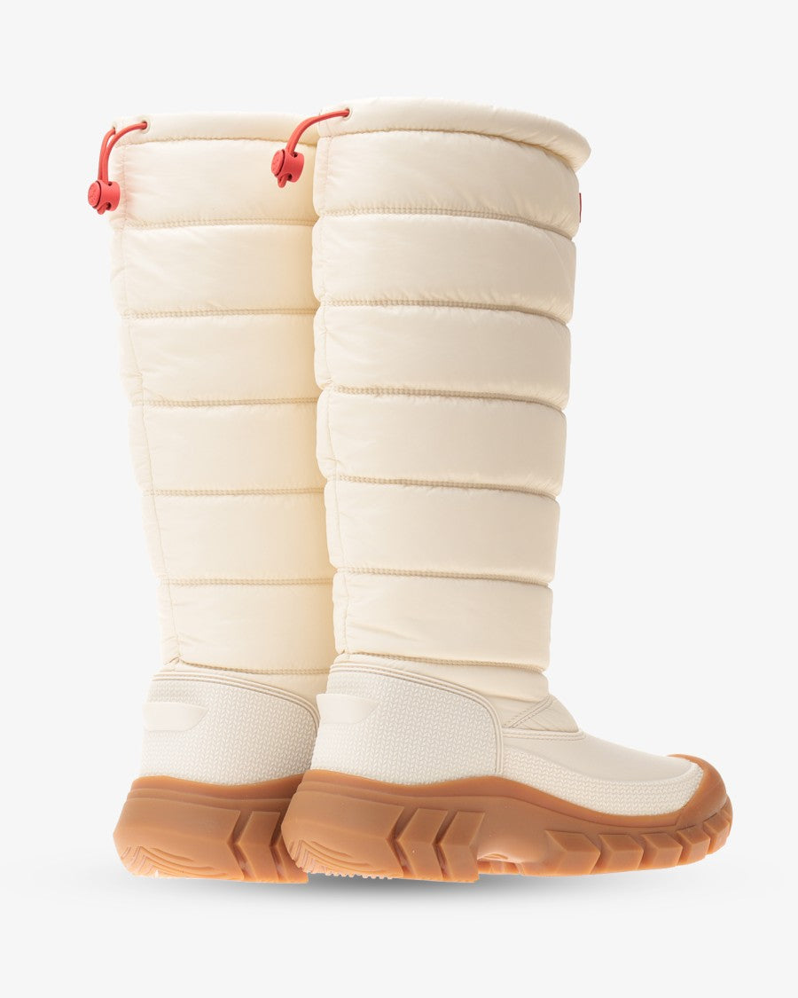 Hunter Tall Snow Boots With Quilted Design And Rubber Sole