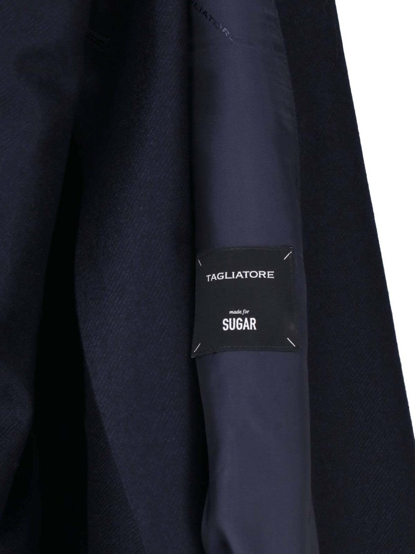 Tagliatore J-Jasmine Navy Blue Virgin Wool Double-Breasted Blazer