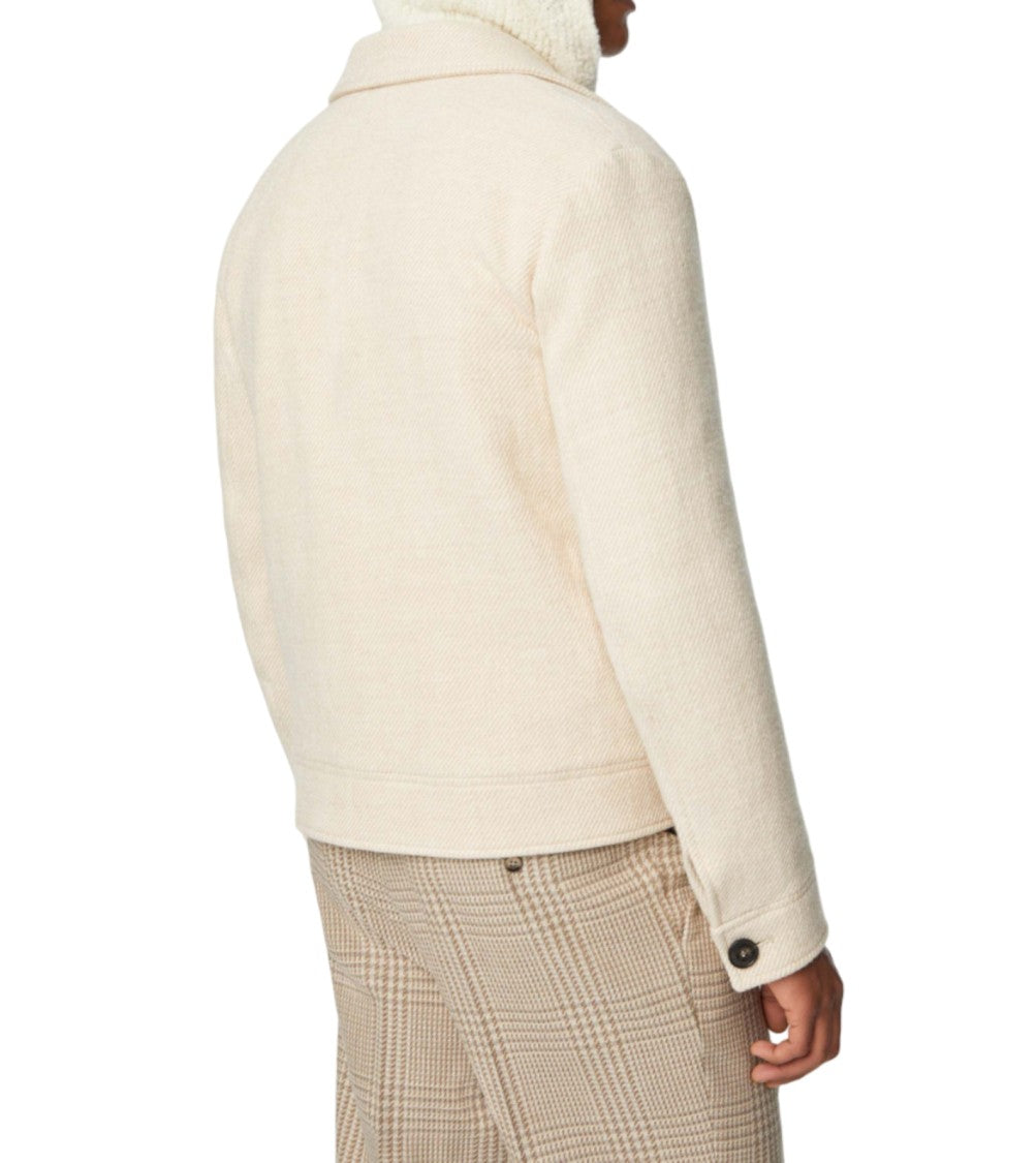 L.B.M. 1911 Cropped Textured Jacket With Classic Collar