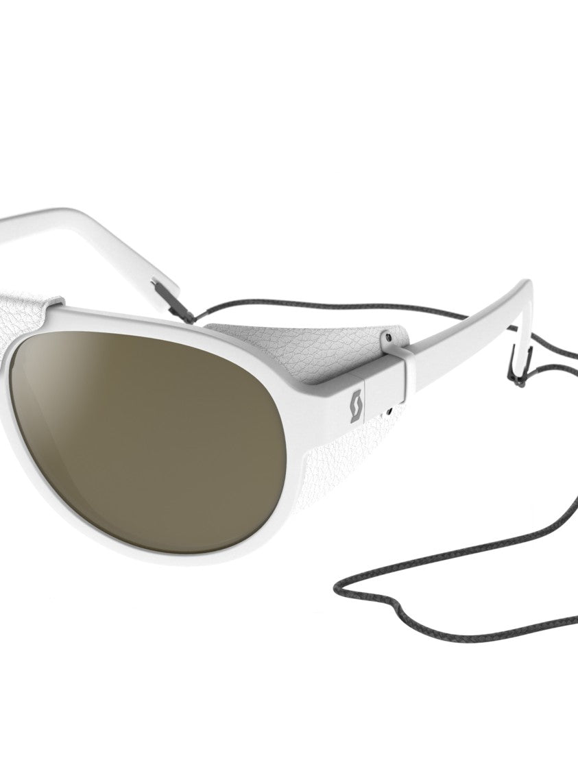 Scott Oval Lens Sunglasses With Textured White Frame