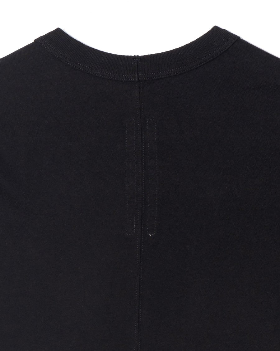 Rick Owens Cropped Black Cotton Jersey T-Shirt