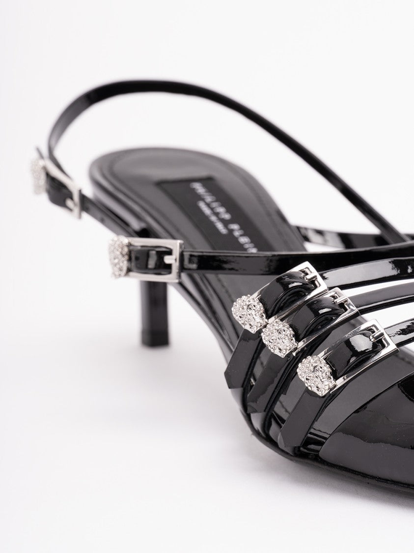 Philipp Plein Multi-Strap Mid-Heel Slingbacks