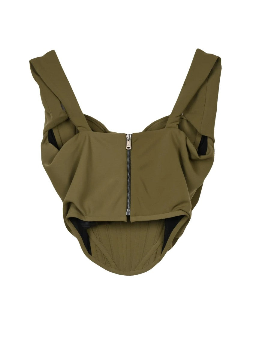 Vivienne Westwood Olive Green Polyester Sunday Corset