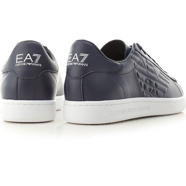 Emporio Armani Blue Round Toe Sneakers