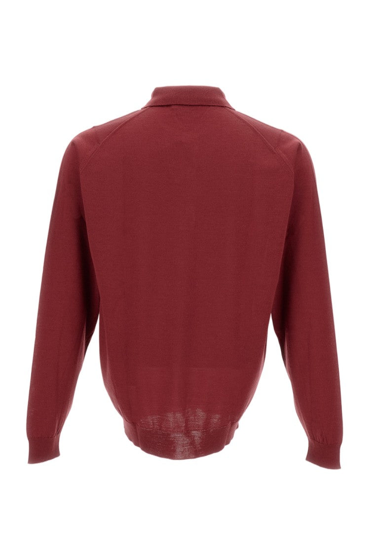 John Smedley Extra-Fine Merino Wool Long-Sleeved Polo Shirt
