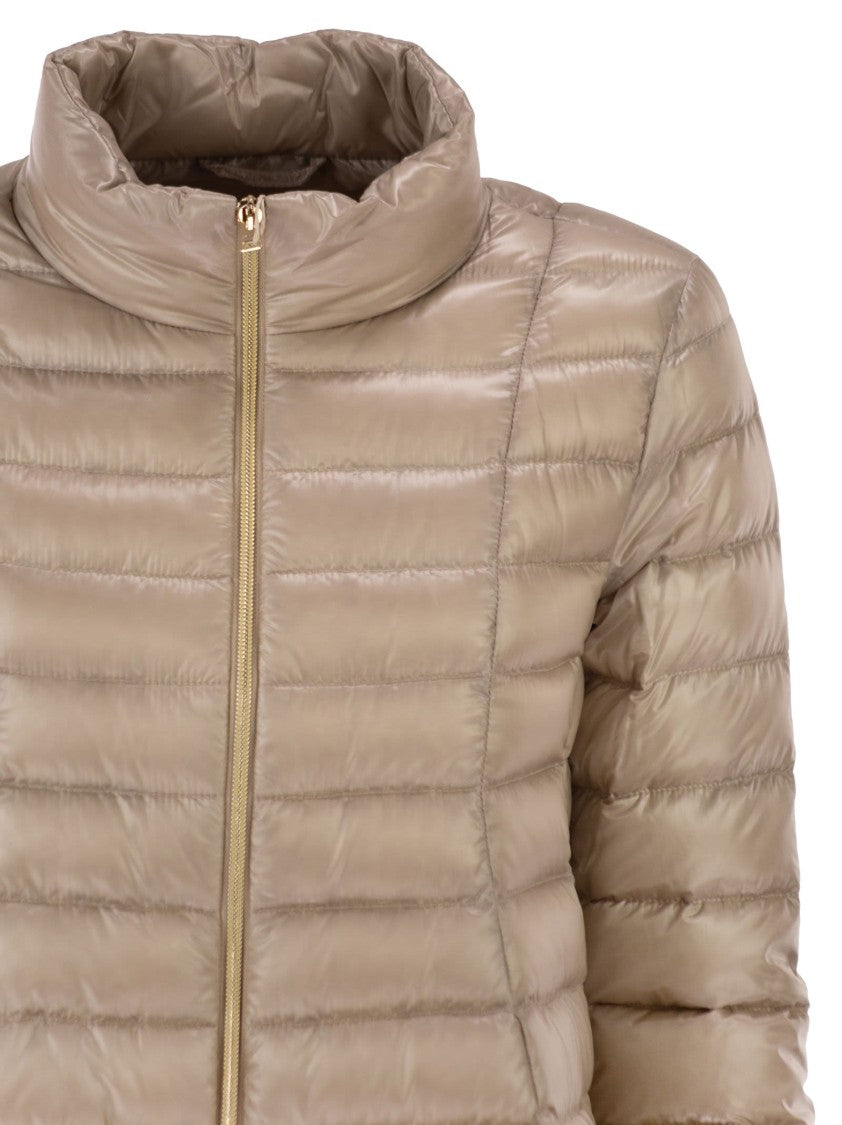 Herno Ultra-Light Satin Down Jacket With Flared Back