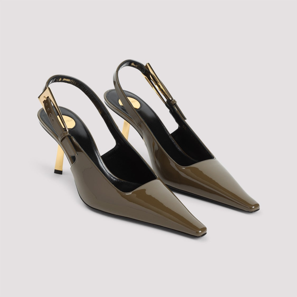 Saint Laurent Lee 75 Green Patent Leather Pumps