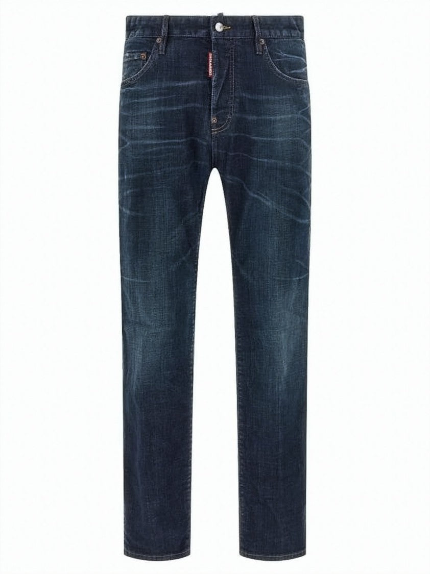 Dsquared2 Straight-Leg Blue Denim Pants