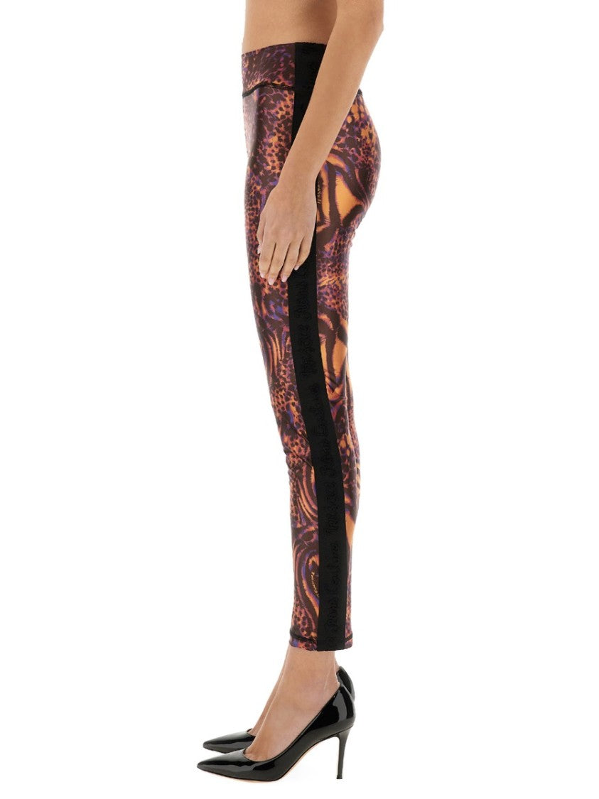 Versace Jeans Couture Slim Fit Printed Activewear Leggings