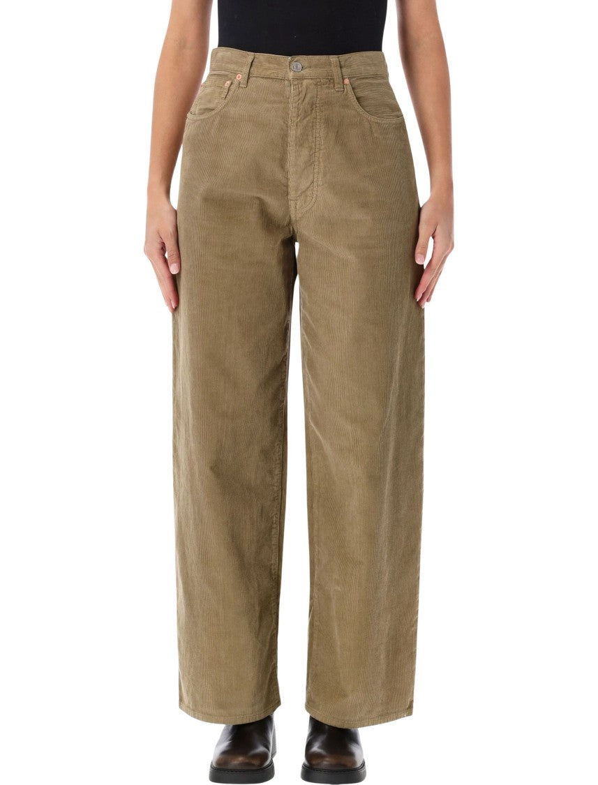 Fortela High-Waisted Wide-Leg Pants With Textured Finish