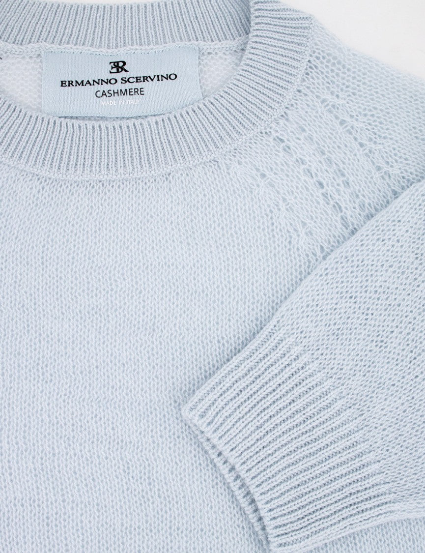 Ermanno Scervino Cashmere T-Shirt With Micro Rib Detail