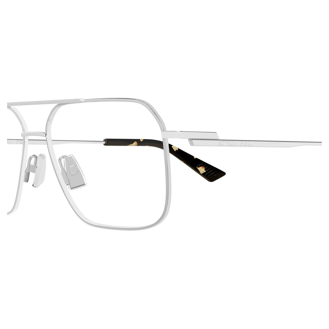 Bottega Veneta Bv1384o Geometric Square Metal Frame Eyeglasses