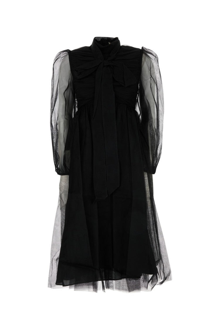 Zimmermann Fitted Bodice Dress With Bow Tie Neckline