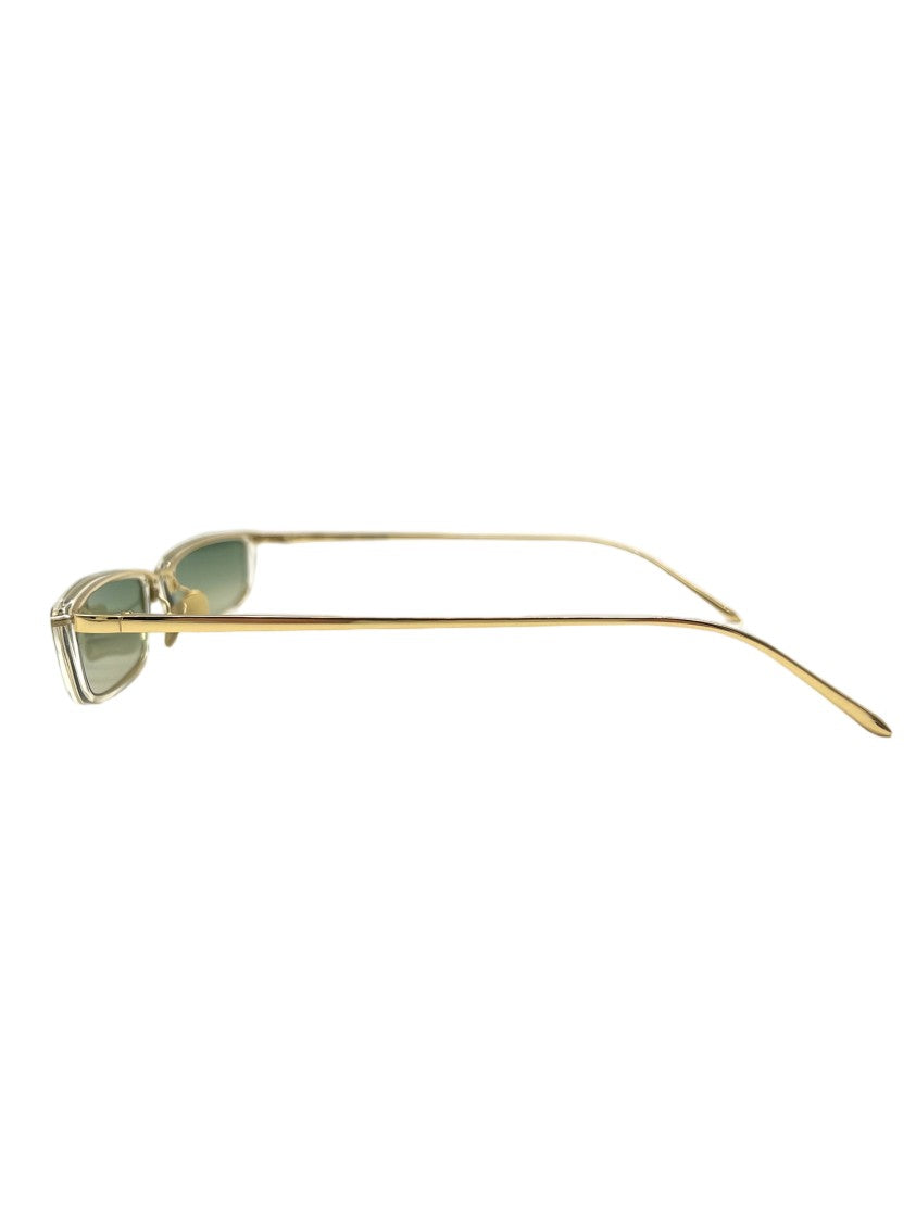 Linda Farrow Green Acetate Celluloid International Fit Sunglasses