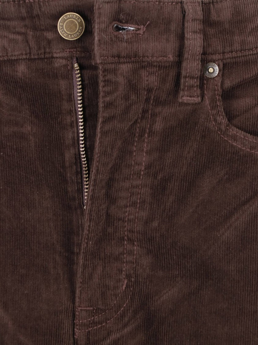 Polo Ralph Lauren Wide-Leg Cotton Corduroy Pants With Five-Pocket Design