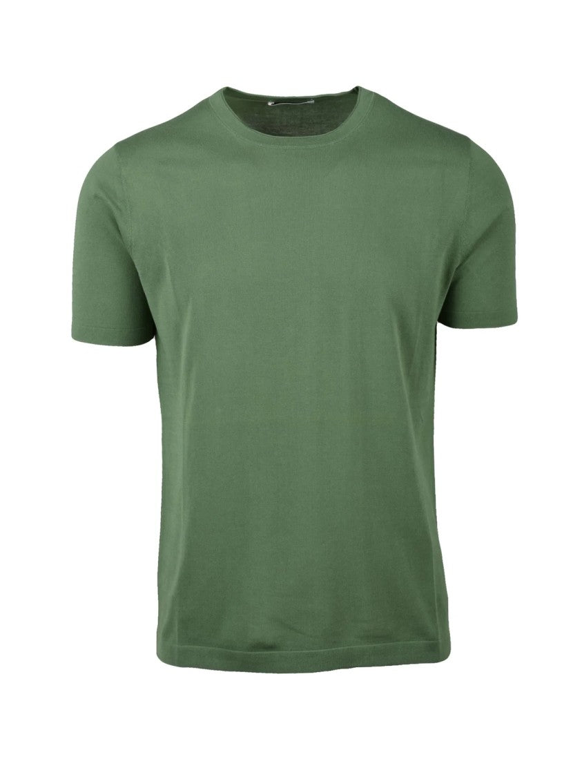 Kangra Green Crewneck Knit T-Shirt