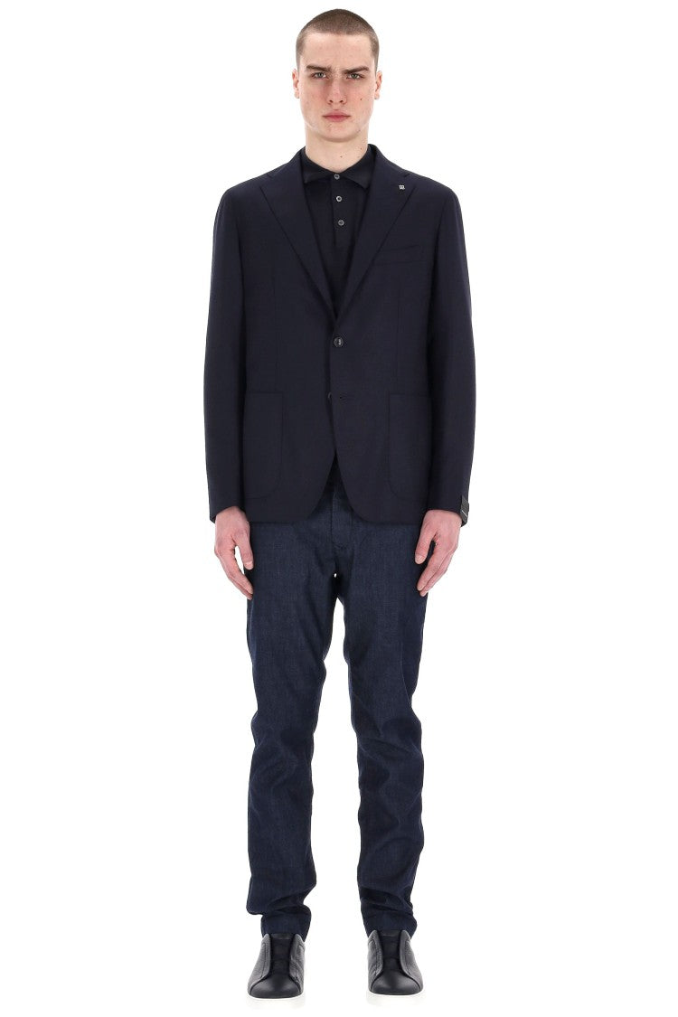 Tagliatore Montecarlo Line Wool Hopsack Jacket