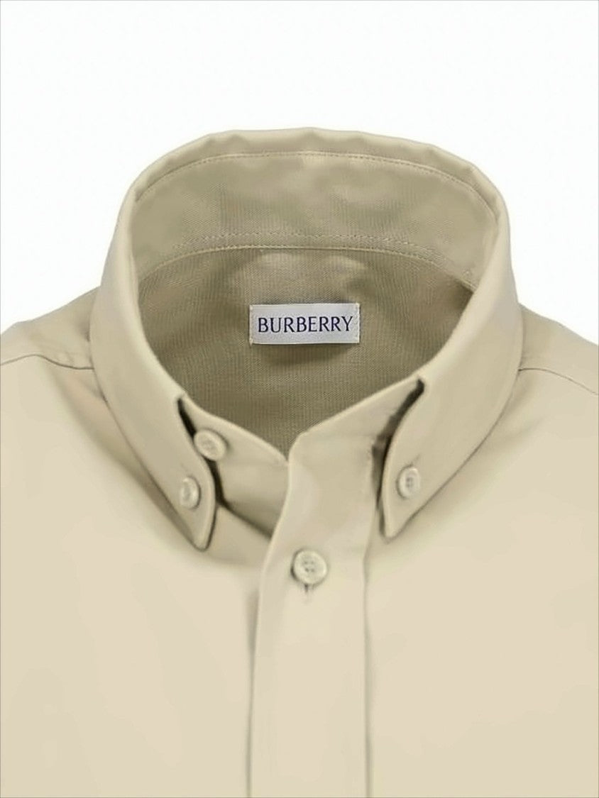Burberry Classic Short-Sleeved Cotton Shirt With Button-Down Collar