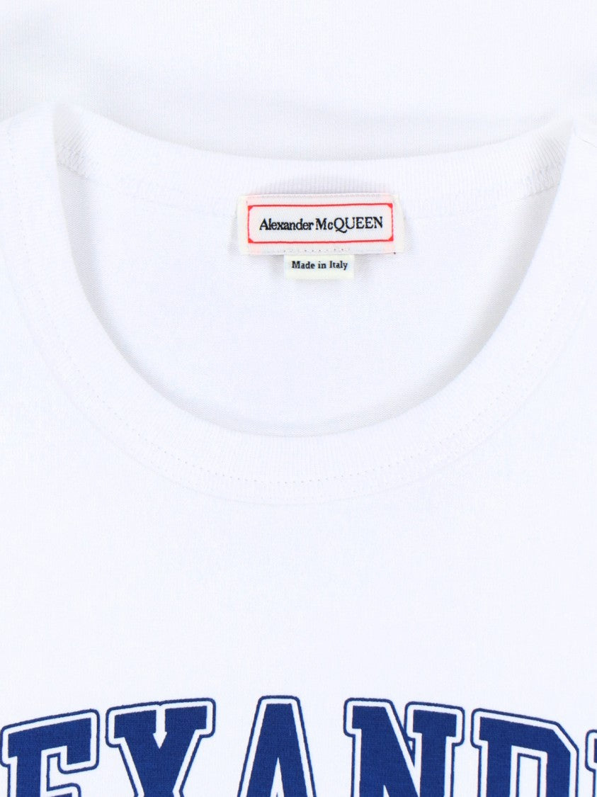 Alexander Mcqueen "Varsity" White T-Shirt