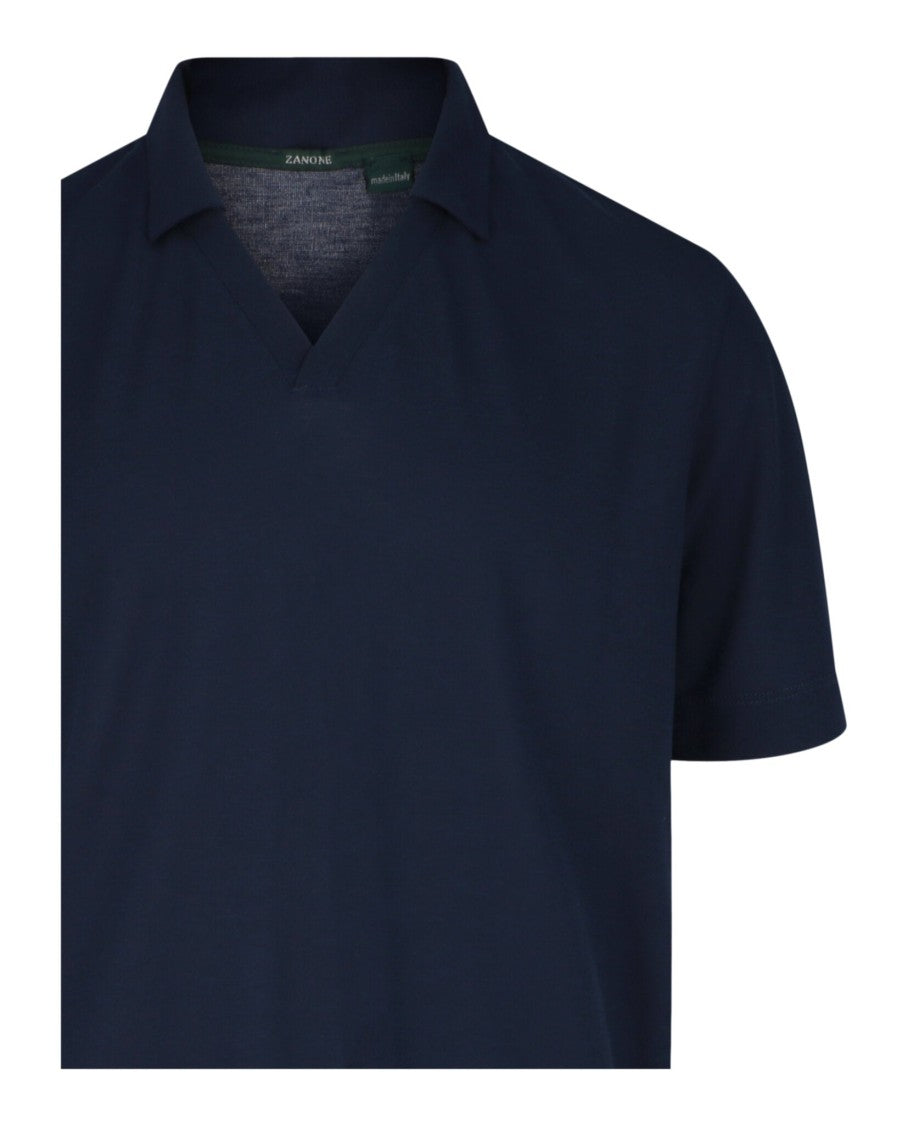 Slowear Zanone Open Collar Polo Shirt