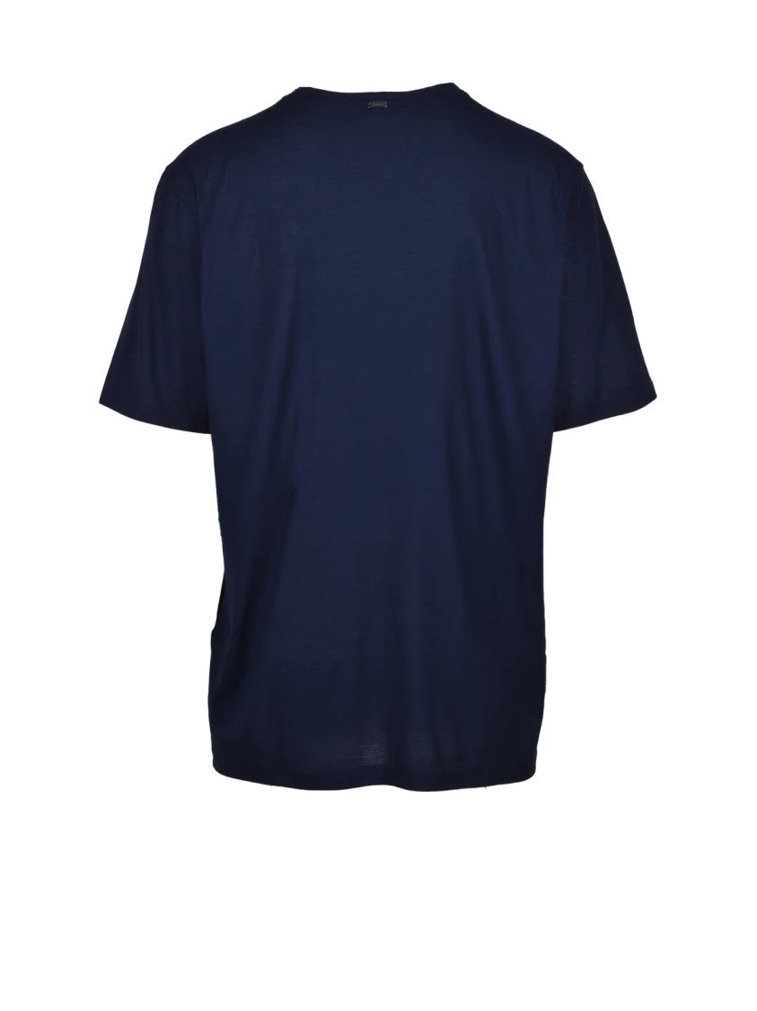 Herno Blue Cotton T-Shirt