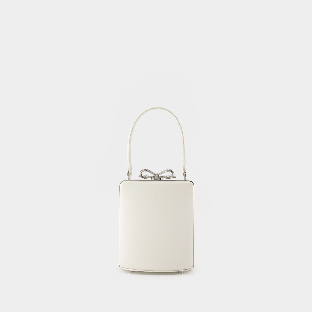 Self-Portrait Mini Bow Bag - Silk - White
