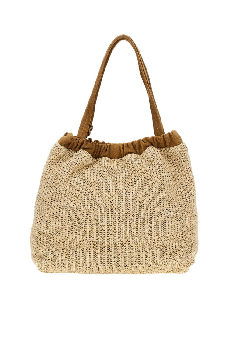 Marc Jacobs Beige Cristina Raffia Shoulder Bag