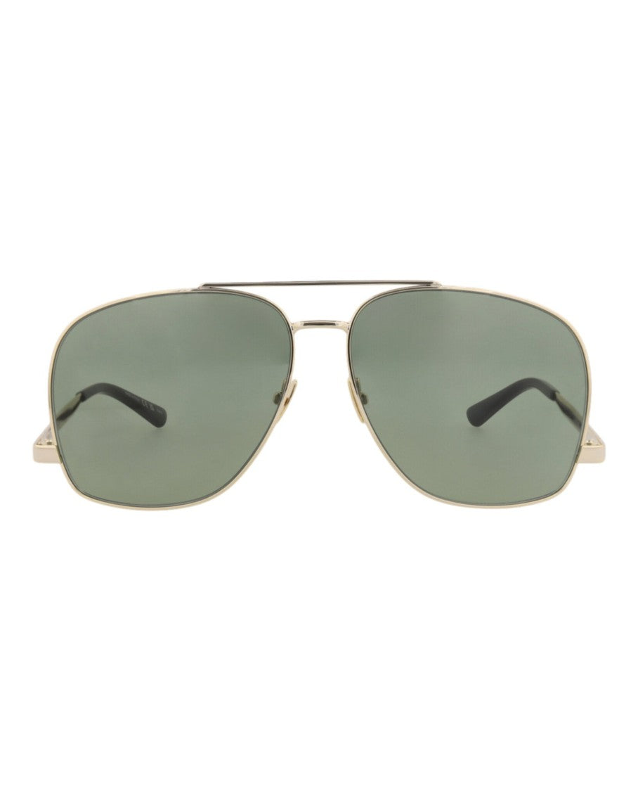 Saint Laurent Aviator-Frame Metal Sunglasses