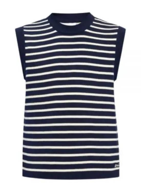Ami Paris Horizontal Striped Merino Wool Knit Vest