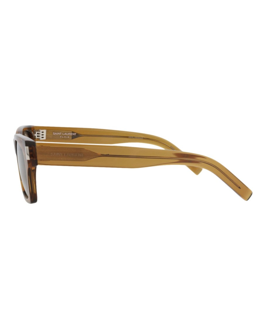 Saint Laurent Square-Frame Recycled Acetate Sunglasses With Saddle Nose Bridge