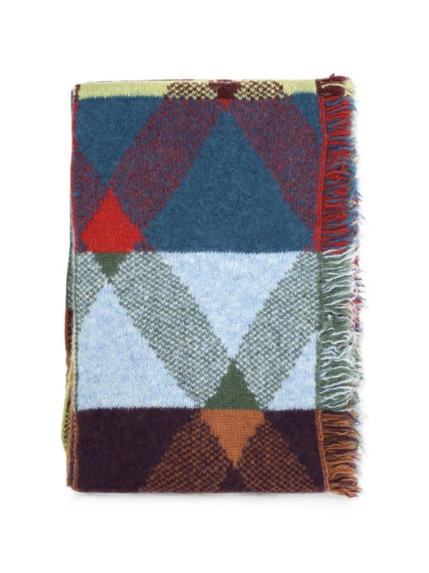 Dries Van Noten Geometric Patterned Scarf With Fringed Detailing