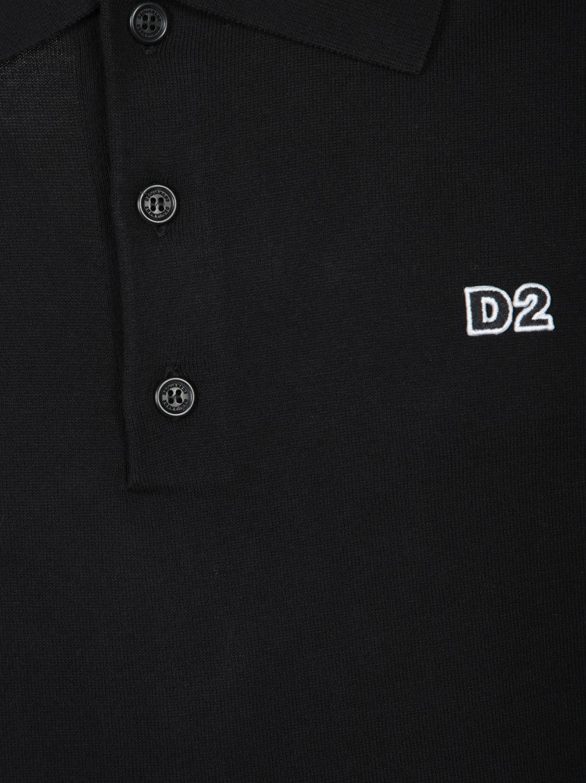 Dsquared2 Short-Sleeved Knit Polo With Classic Collar
