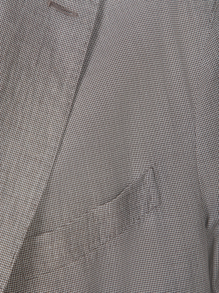 Boglioli Structured Two-Button Beige Blazer With Flap Pockets