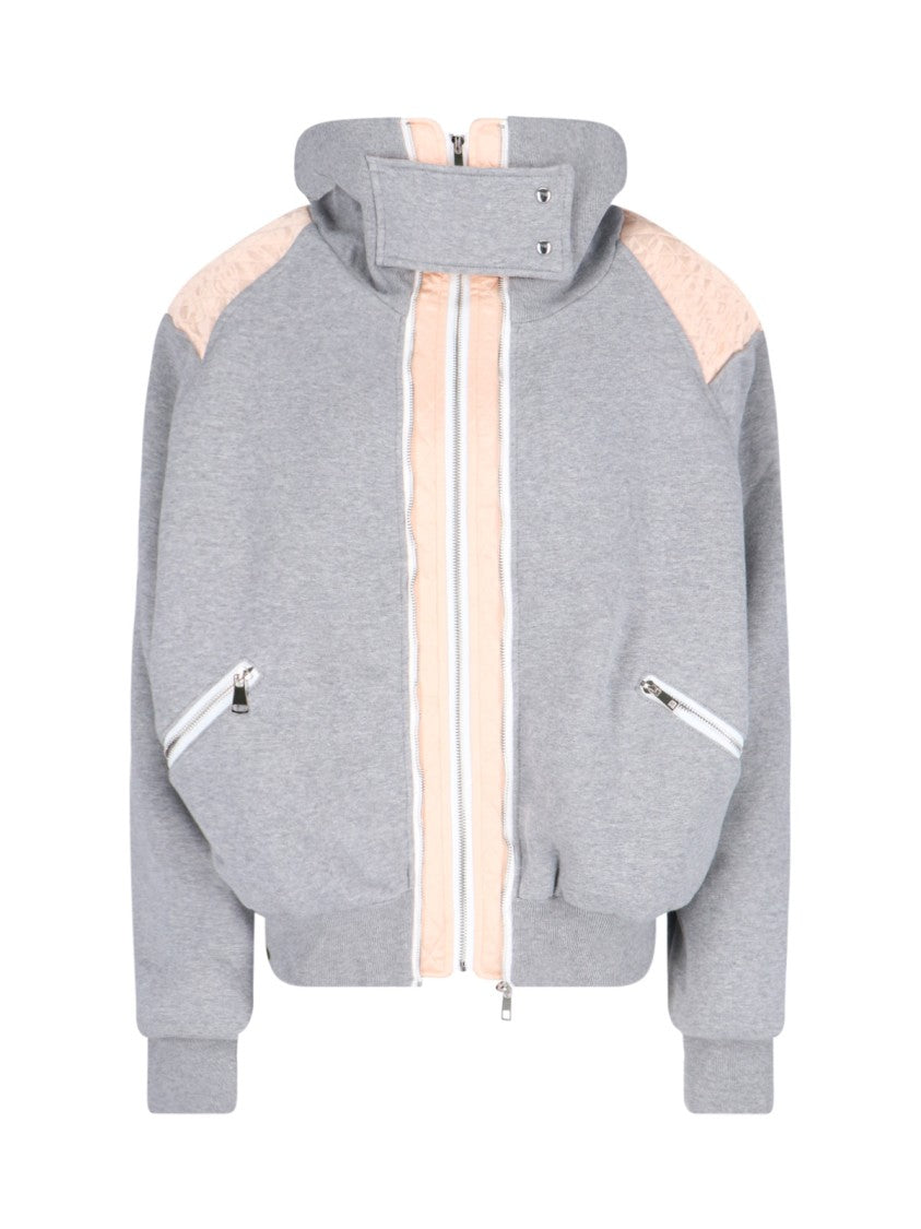 All In High-Collar Zip Jacket With Quilted Details