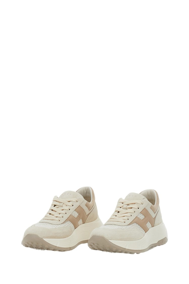 Hogan Beige Low-Top Sneakers With Minimalist Design